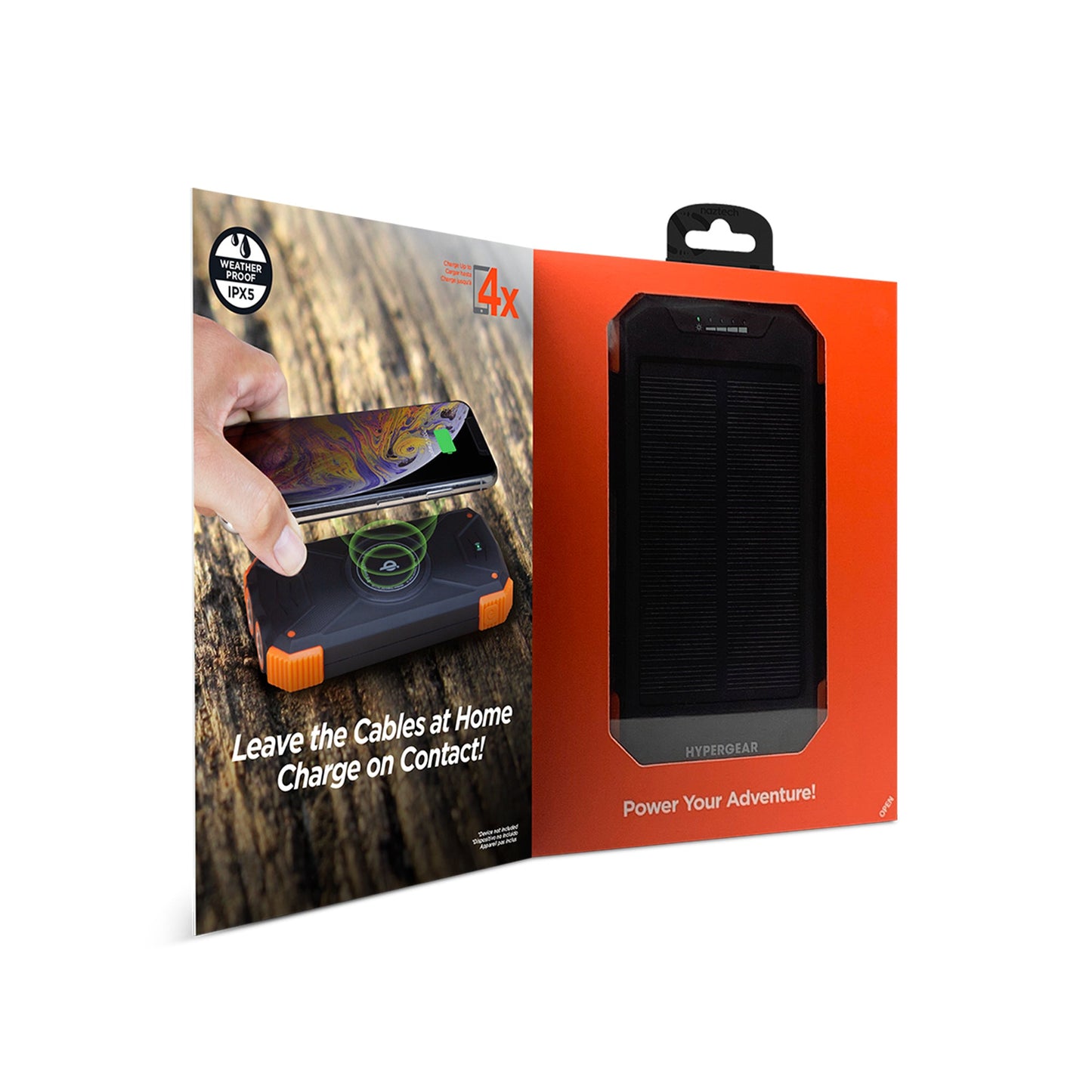 HyperGear Solar 10000mAh Wireless Power Bank Black